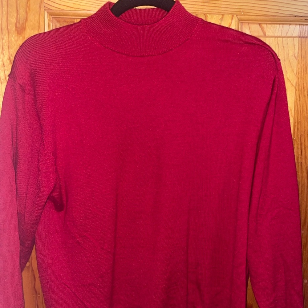 Ruby red mock neck sweater